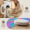 thumbnail image 5 of ODIKA 6'x9' Washable Area Rug Non-Slip, Easy Care, Ombre Wave Boho Swirl With Abstract Rainbow Hippie Gradient Tie Dye Refined for Family Room, Living Room, Master Bedroom, 5 of 7