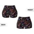 thumbnail image 5 of Vsdgher Humming Bird And Tropical Flowers print Workout Shorts for Women Seamless Soft Smooth Gym Yoga Scrunch Active Exercise Fitness Shorts, 5 of 8