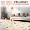 thumbnail image 2 of ODIKA 6' x 9' Machine Washable Non-Slip Area Rug, Mid-Century Circle High Traffic Rug, Beige, 215963, 2 of 7