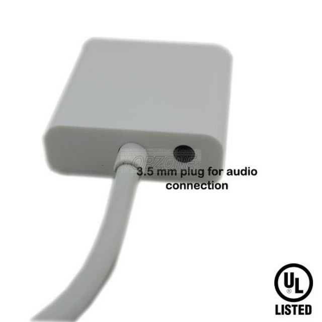 Adaptateur Convertisseur Entrée HDMI vers VGA avec Sortie Audio 3,5 mm pour PC Ordinateur Portable HD DVD