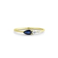 thumbnail image 5 of HeartsAndYou 0.5ct Natural Pear Sapphire Teardrop Minimalist Ring 100% 14k SOLID Yellow Gold, 5 of 9