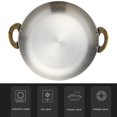 thumbnail image 5 of Paella pan, pizza frying pan, stainless steel pan, uncoated with double handle, hand-hammered cooking pan for Spanish dishes, home restaurant, 5 of 6