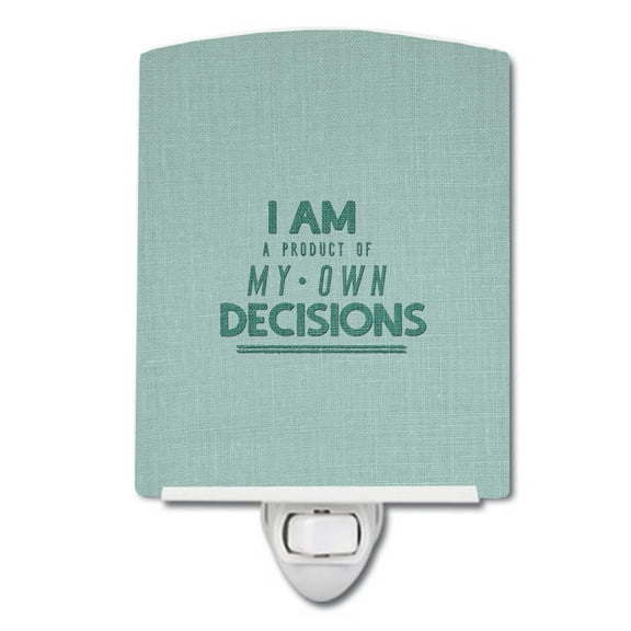 Caroline's Treasures BB5456CNL Product of My Own Decisions Ceramic Night Light, 6x4x3", multicolor