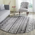 thumbnail image 2 of Safavieh Adirondack Collection ADR119N Ivory and Charcoal Southwestern Bohemian Round Area Rug (6' Diameter), 2 of 4