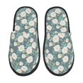 thumbnail image 2 of KLL Flower Slippers for Women Men House Slip on Indoor Outdoor Bedroom Furry Fleece Lined Ladies Comfy Anti-Skid Rubber Hard Sole-Large, 2 of 8