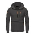 thumbnail image 2 of yillto Mens Hoodie Sweatshirt with Zip Pockets Pullover Casual Long Sleeve Activewear Loose Hooded Sweatshirts, 2 of 4