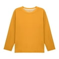 thumbnail image 2 of Cethrio Girls Long Sleeve Tops, Casual Crewneck Loose Fit Pullover Spring Blouses Yellow Size 10-12, 2 of 7