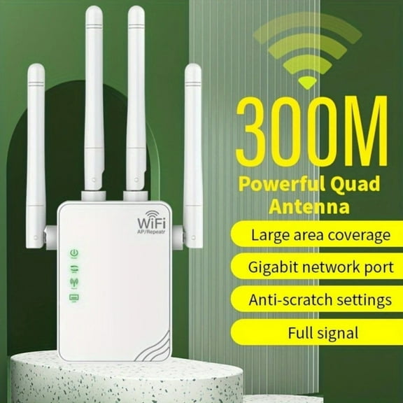 300Mbps Wireless WiFi Repeater Signal Booster Dual Band 2.4G WiFi Extender 802.11Ac Gigabit WiFi Amplifier US-Plug