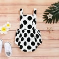thumbnail image 4 of Newborn Baby Girl Clothes Baby Girl Romper Jumpsuit Sleeveless Polka Dots Suspender One Piece Romper Bodysuit Black 0-3 Months, 4 of 7
