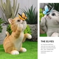 thumbnail image 4 of Solar Cat Butterfly Statue Cute Small Animal Decoration Outdoor Garden Ornament Decor Accessories Solar Butterfly Light Figurines For Home Office Patio Yard Lawn, 4 of 9