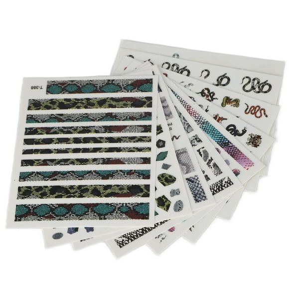 Fugacal Pegatina autoadhesiva para uas de serpiente, pegatinas para decoración de uas de serpiente no tóxicas seguras con personalidad única para manicura DIY para amantes del arte Fugacal No se aplica