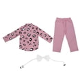 thumbnail image 4 of Conjunto de trajes de caballero para niños conjunto de trajes de manga larga para niños Apariencia elegante Algodón suave rosa para primavera otoño para uso diario para bebés ANGGREK  Otros, 4 of 8