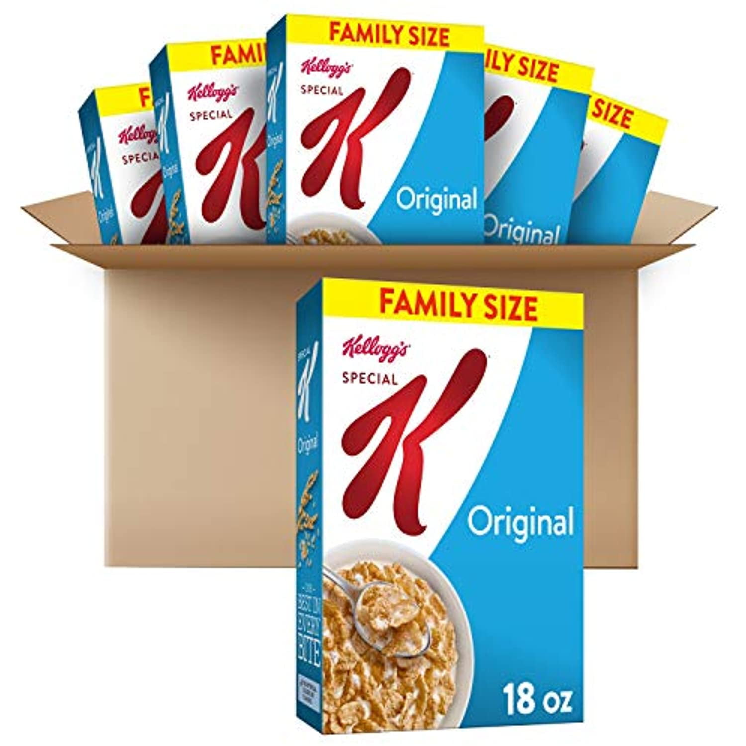 Kelloggs Special K Breakfast Cereal Original Made With Folic Acid B Vitamins And Iron Value Size 18oz Box Pack Of 6 Walmart Com