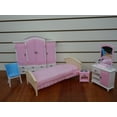 thumbnail image 5 of Gloria Bedroom & Wardrobe Set Dollhouse Furniture with Dressing Table, 5 of 7