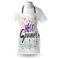 thumbnail image 3 of Quote Apron Motivational Welcomig Hello Summer Enjoy Quote with Hearts Flowers Anchors Print, Unisex Kitchen Bib Apron with Adjustable Neck for Cooking Baking Gardening, Multicolor, by Ambesonne, 3 of 3