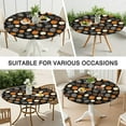thumbnail image 7 of Halloween Patterned Pumpkins Round Fitted Tablecloth with Elastic Edge,Dining Table Cover Waterproof,Outdoor Round Tablecloth for Camping,Dining,Indoor and Outdoor, 7 of 7