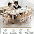 thumbnail image 3 of Roromall Kids Table and Chairs Set, Adjustable Desk with 6 Chairs for Ages 2-10, Arts & Crafts Table, Graffiti Desktop, Non-Slip Legs, Max 300lbs, Multi-Activity Table Set, 3 of 7