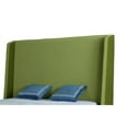 thumbnail image 5 of Manhattan Comfort Parlay Velvet Upholstered Full Size Bed Frame in Green, 5 of 9