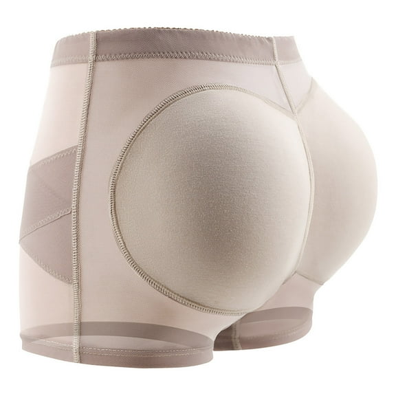 WTXUE Womens Panties Shaping & Control Tummy Pants Womens Bottoming Hip Lifting Pants with Pads Pp Peach Hip Flat Angle Waist Shaping Underwear | 1 Piece Beige L