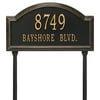 Personalized Whitehall Products 2-Line Standard Lawn Providence Arch in Black/Gold