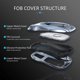 thumbnail image 5 of ZHAOCHENG Para BMW Key Fob Cover Metal Silver con llavero de cuero, elegante funda para llave para BMW 1 3 5 7 Series, X1 X2 X3 X4 X5 X6, 5 of 5