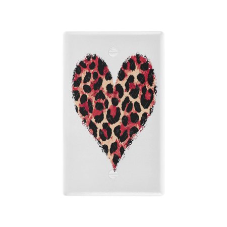 IAUYY Retardant PC Material Unused Outlet Cover Switch Plate Covers Easy DIY Installation with Screws Light Switch Cover Plate A Drawn Leopard Pattern