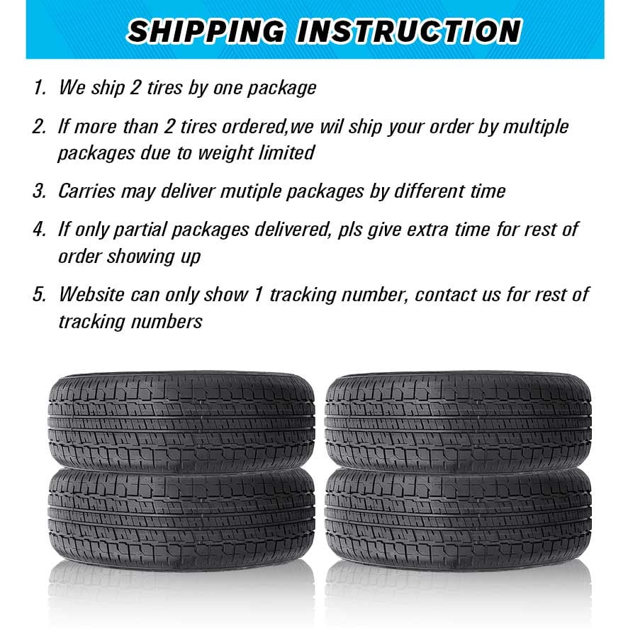 DEMETER Set of 4 Heavy Duty ST 205/75R15 Trailer Tires , Semi-Steel Trailer Tires 205/75R15 8 Ply Load Range D , 105/101M All Season Traction