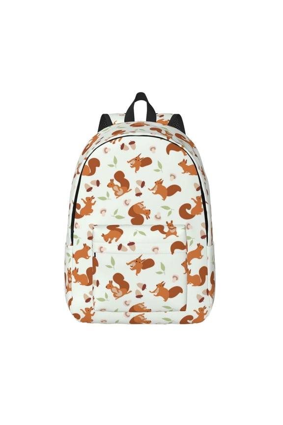 Squirrel Playing for Canvas Backpack,Travel Rucksack Unisex Knapsack Laptop Backpack for Work & College -Medium