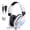 White, variant on Gaming Headsets with Noise Cancelling Microphone, Xbox One & PS5 PS4 Headphones, High-Quality Stereo Sound, LED Light, Soft Memory Earmuffs for Ultimate Comfort, Wired Over-Ear Headset for PC, Laptop