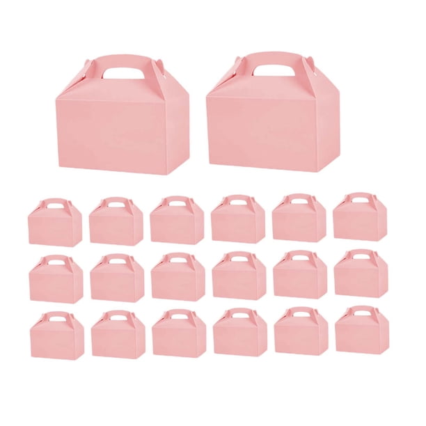 20 piezas de cajas de pasteles de papel, portador de magdalenas, magdalenas, caja de postre, cajas de para graduación, bodas al aire libre, Rosa