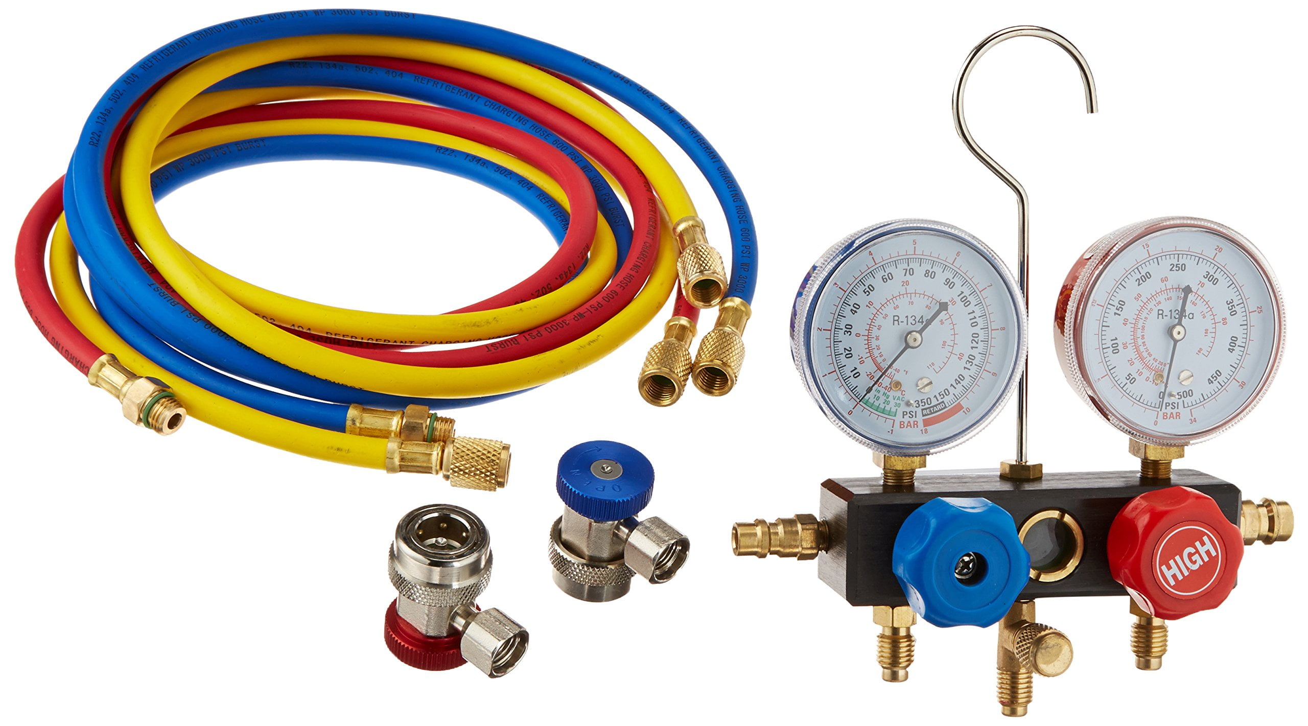 FJC FJC6766 R134a Aluminum Block Manifold Gauge Set