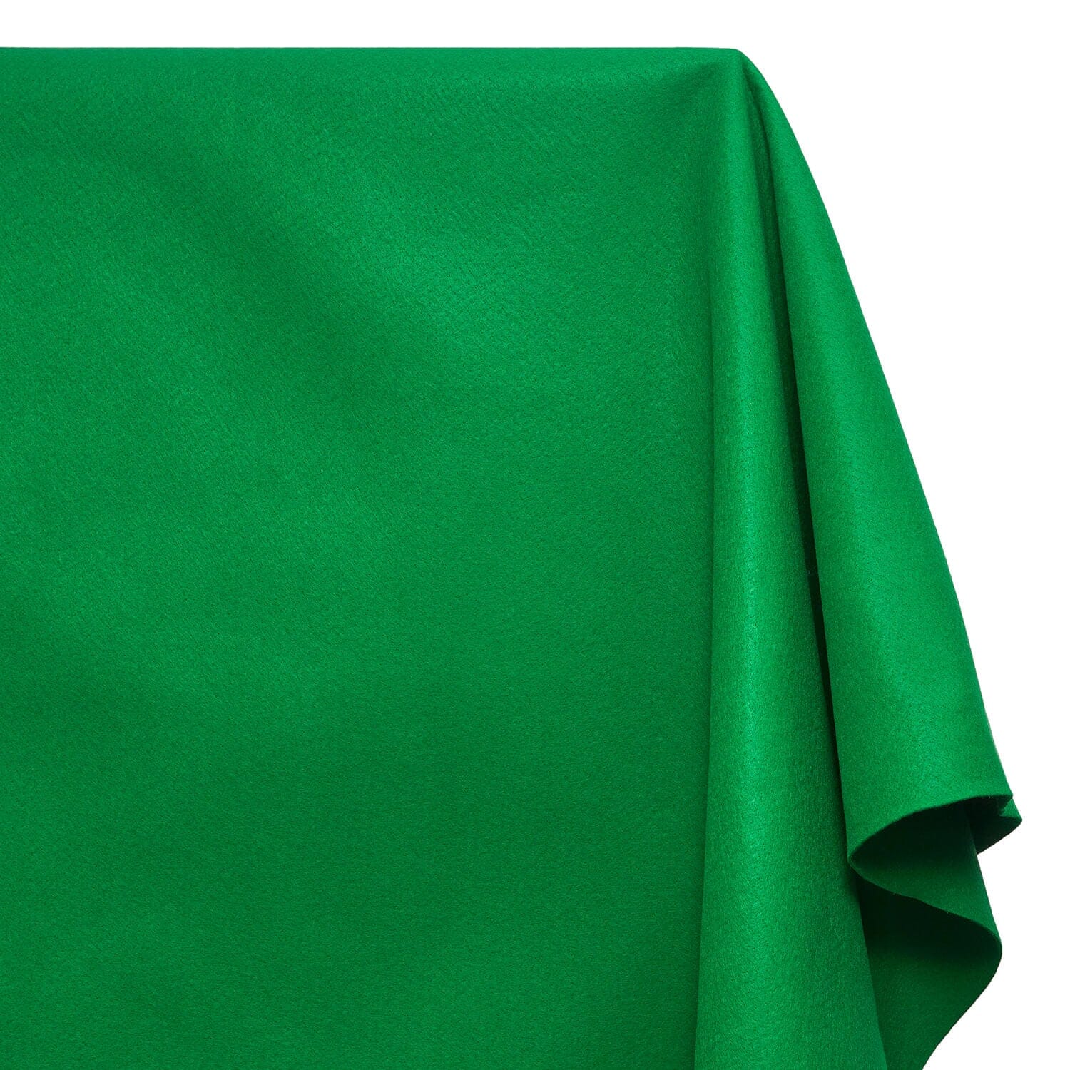 Felt Fabric 74 Inch Wide Polyester Craft Fabric By The Yard 300 GSM - For Sewing Apparel, Accessories, Décor, & More - Kelly Green (10 Yards)