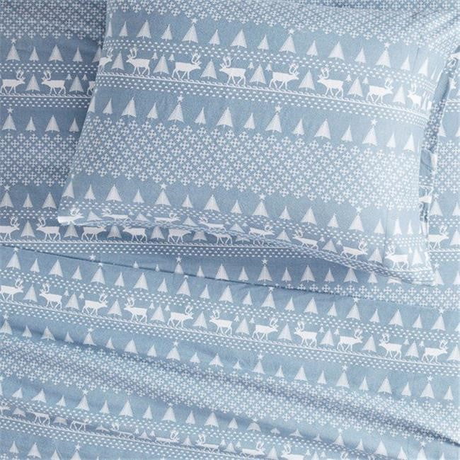woolrich 4piece nordic snowflake flannel sheet set