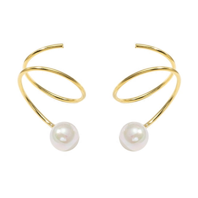 par de pendientes de perla para mujer, aretes de perla, joyería para mujer