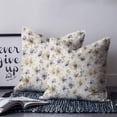 thumbnail image 2 of Gray Beige Floral 20x20 Pillow Covers Set of 2, Spring Modern Botanical Flowers Blossom Throw Pillow Covers Decorative Couch Cushion Case, Microfiber Square Pillowcases for Bedroom Car Living Room, 2 of 7