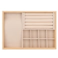 thumbnail image 2 of Jewelry Tray, Stackable Inserts Firm Wood Jewelry Organizer Tray, Multipurpose Triple Use Lightweight Jewelry Drawer Organizer For Earring, Necklace, Bracelet, , Brooch, Watch, 2 of 8