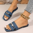 thumbnail image 5 of YOUYEDIAN Pantoufles pour Femmes d'Intérieur d'Été Chaussures Mignonnes et Confortables Sandales Sandales d'Extérieur (Bleu), 5 of 5