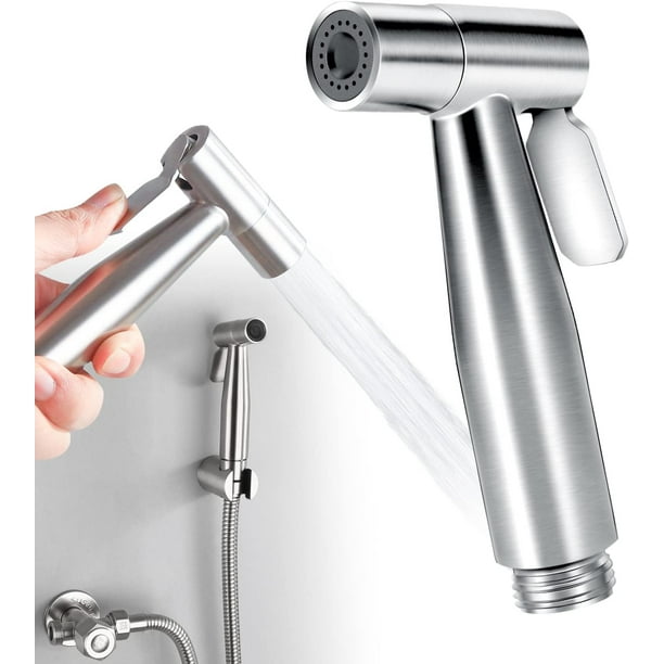 Kit Douchette WC, Noir Pulvérisateur de Bidet à Main en Laiton Bidet Pulvérisateur Mural Douchette WC Kit Complet pour Nettoyage Salle de Bain, Hygiène Personnelle, G1/2
