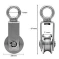 thumbnail image 2 of Pulley Wheel with Carabiner, Heavy Duty Stainless Steel Ensures Safe Loading for Various Pulley Systems (Max Rope Width: 11mm), 2 of 5