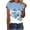 Multicolor Tops for Summer_s, variant on jtjvou Women's Summer Short Sleeve Pullover Trendy Fashion Floral Tops Lady Casual Loose Round Neck Pullover Going out Tops for Teen Multicolor,S
