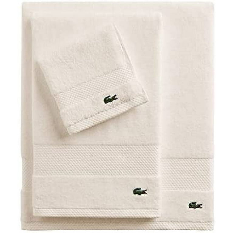 Lacoste, Bath, Lacoste Bath Towel 0 Cotton 30 X 52 Navy Big Crocodile  Logo A