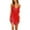 Red, variant on Ladies Vintage Elegant Dress Women'S Off The Shoulder Irregular Sleeveless V Neck Slim Sling Party Dress
