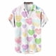 thumbnail image 2 of Blusa y camisa de manga corta con cuello vuelto para hombre, blusa informal de moda con cuello vuelto, blusa estampada de manga corta con botones, blusa de poliéster para hombre, 2 of 6