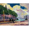 thumbnail image 2 of Henry Lyman Saÿen 14x12 Black Ornate Wood Framed Double Matted Museum Art Print Titled: On the Banks of the Seine (1909-1912), 2 of 5
