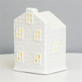 GOODLUCKY Christmas Village Houses Cute LED Light Up Ceramic Houses