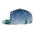 thumbnail image 3 of Daiia Christmas Trees print Flat Bill Hats Flat Brim Trucker Cap Baseball Cap Adjustable Classic Low Profile Hat Unconstructed Plain Cap, 3 of 9