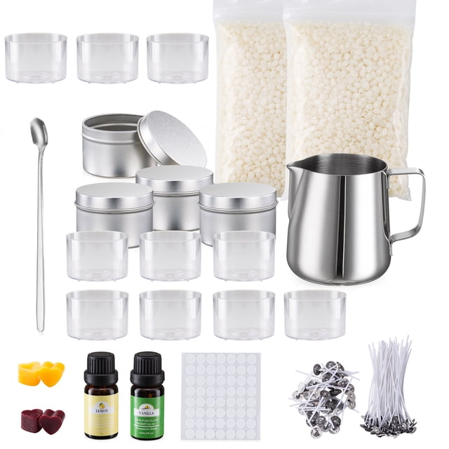 Amdohai DIY Candle Making Kit Supplies Full Beginners Set Including Beeswax Pot