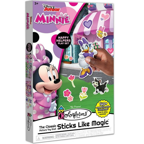 Colorforms - Disney Minnie Mouse Box Set - Pieces Stick Like Magic! - Fun Storytelling Play - Ages 3 