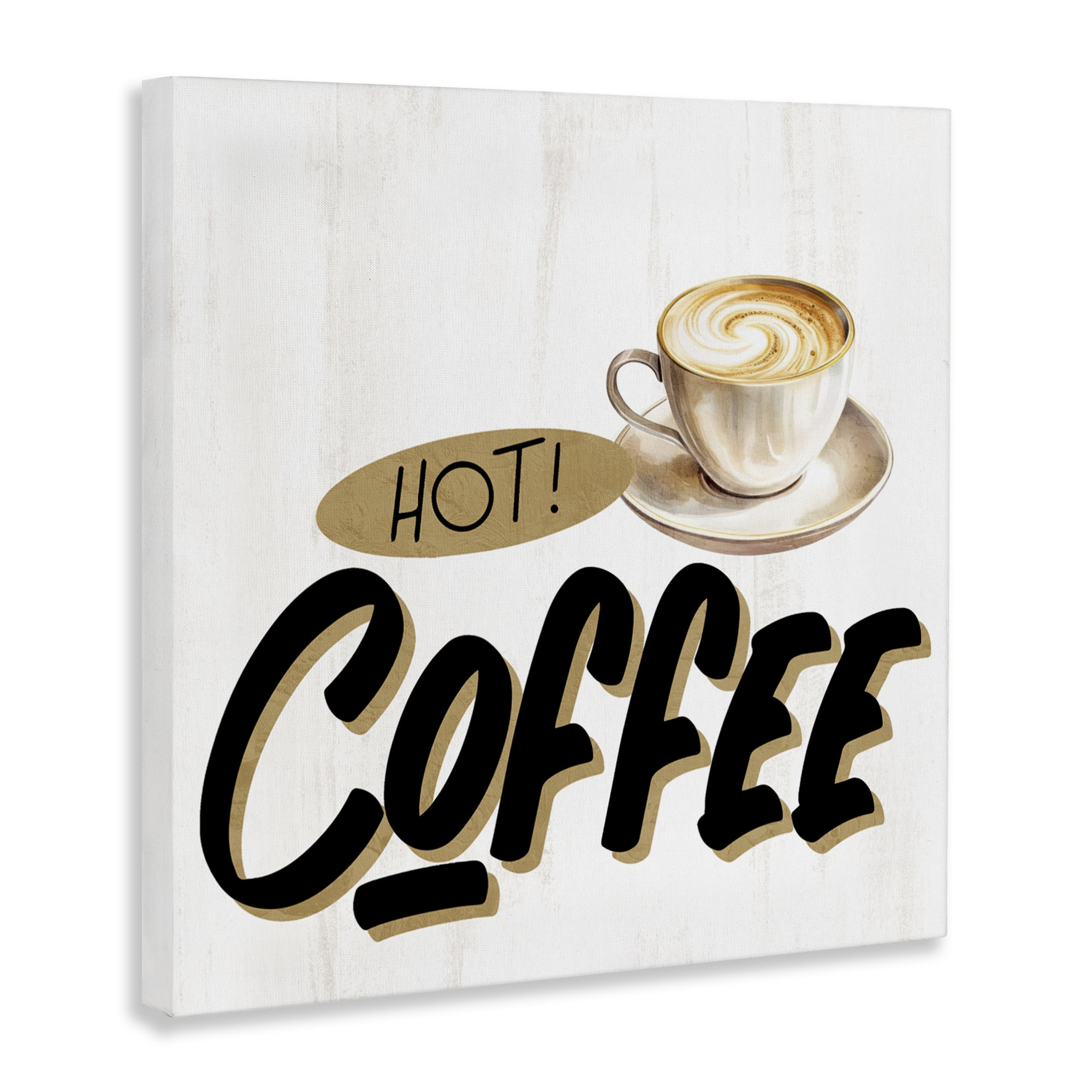 Stupell Industries Retro Fresh Hot Coffee Canvas Wall Art, design by Kim Allen