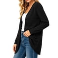 thumbnail image 5 of Womens Cardigan Lightweight Long Sleeve Knit Cardigan Sweaters Fall Casual Open Front Shirts Black,XL, 5 of 9